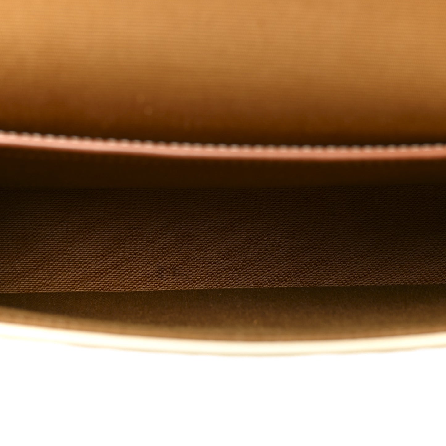 Triomphe Canvas Calfskin Flap Messenger Bag Tan Ecru