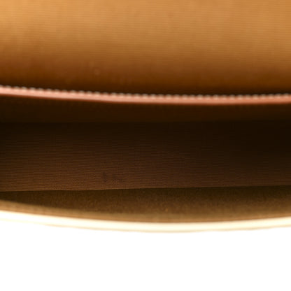 Celine Triomphe Canvas Calfskin Flap Messenger Bag Tan Ecru 5 of 10