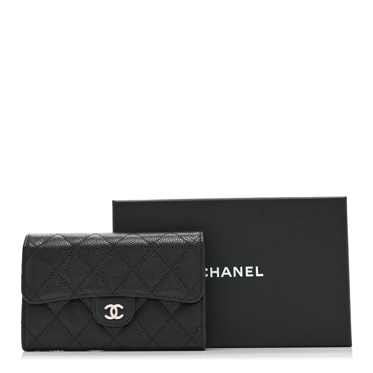 Chanel Caviar Quilted Medium Flap Wallet Black 1858482 – FASHIONPHILE