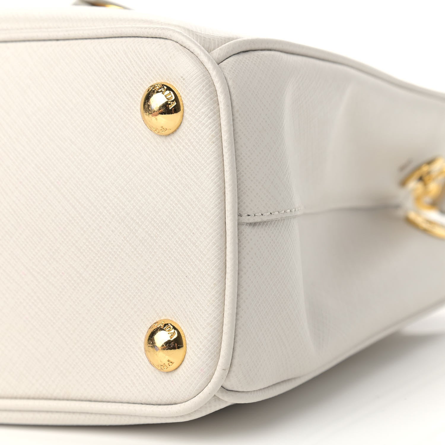Prada Saffiano Lux Mini Double Zip Galleria Tote Talco 8 of 8