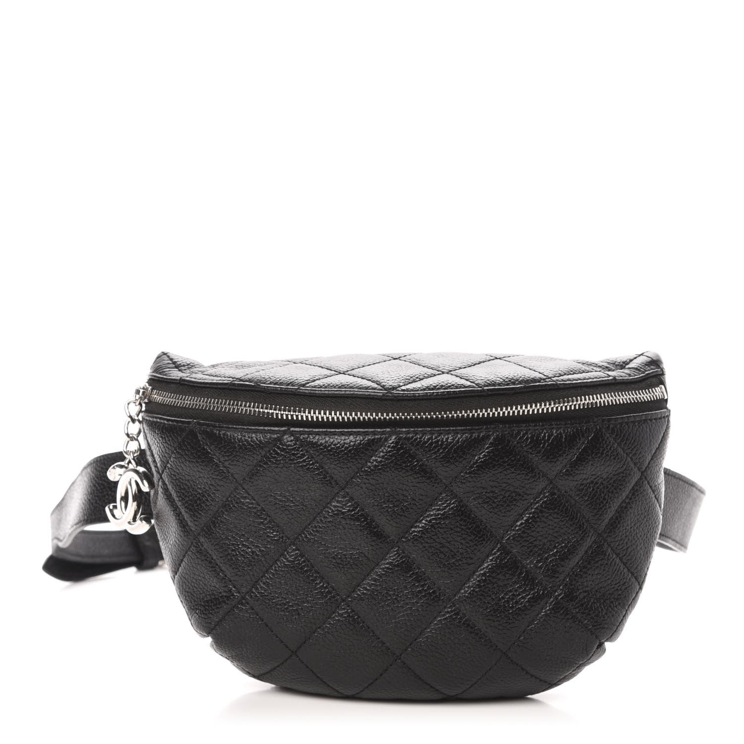 Chanel Grained Calfskin Quilted Waist Belt Bag Black 1 of 12