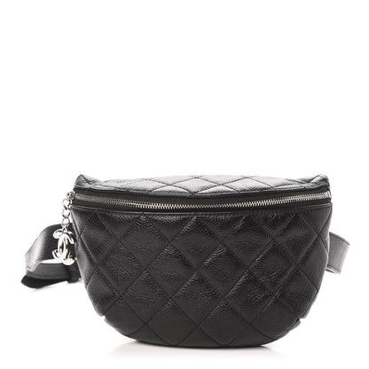 Chanel Grained Calfskin Quilted Waist Belt Bag Black 1 of 12