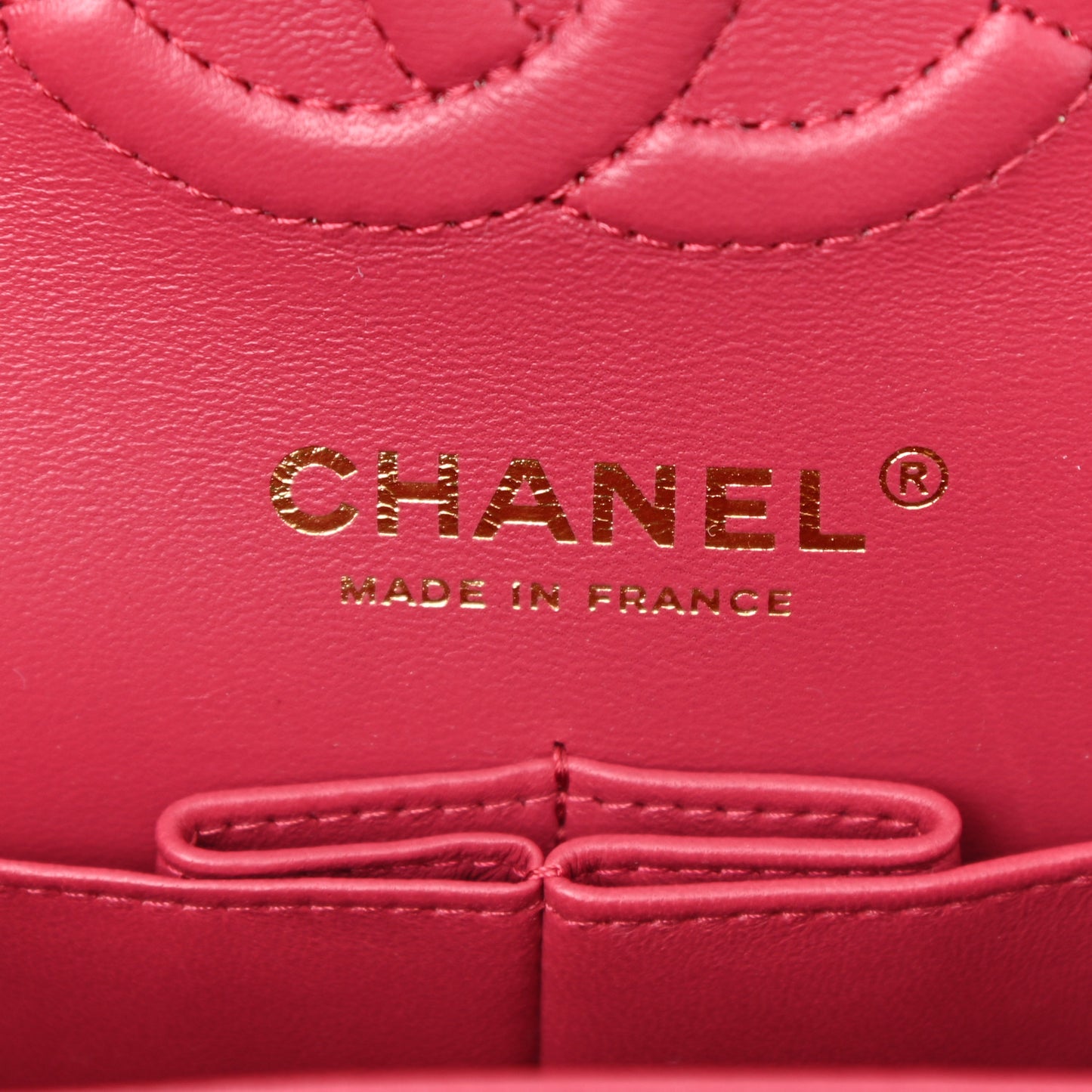 Caviar Quilted Small Double Flap Dark Pink
