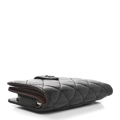 Chanel Lambskin Quilted Zipped Pocket Wallet Black 4 of 8