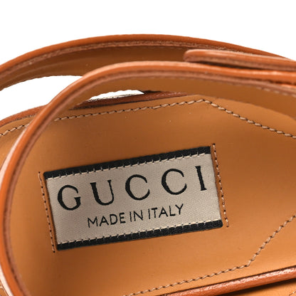 Gucci Quentin Granada Kid Horsebit 25/60mm Platform Sandals 37.5 Harness Brown 8 of 9