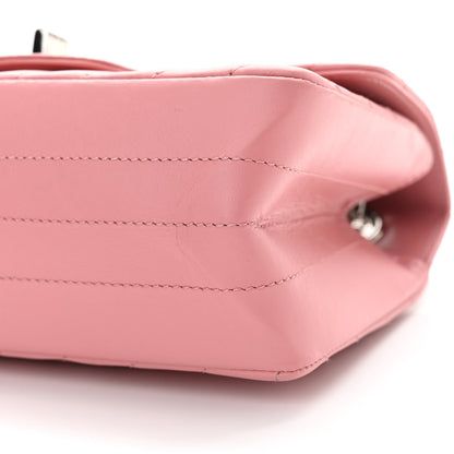 Chanel Aged Calfskin Chevron Quilted 2.55 Reissue Mini Flap Pink 10 of 12