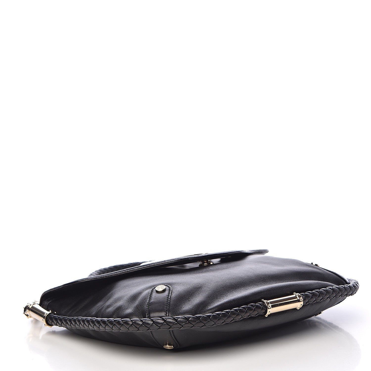 Gucci Calfskin Medium Britt Tassel Shoulder Bag Black 4 of 15