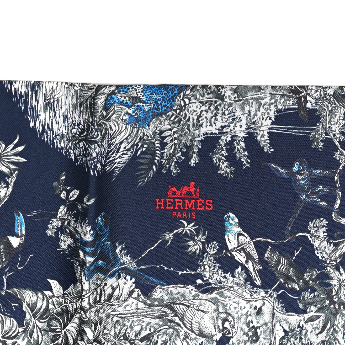 Silk Equateur Maxi Twilly Marine Bleu Gitane