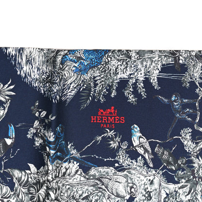 Hermes Silk Equateur Maxi Twilly Marine Bleu Gitane 3 of 4