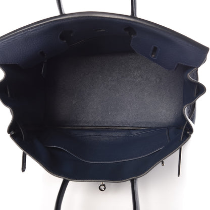 Hermes Taurillon Clemence Birkin 35 Bleu Abysse 5 of 14