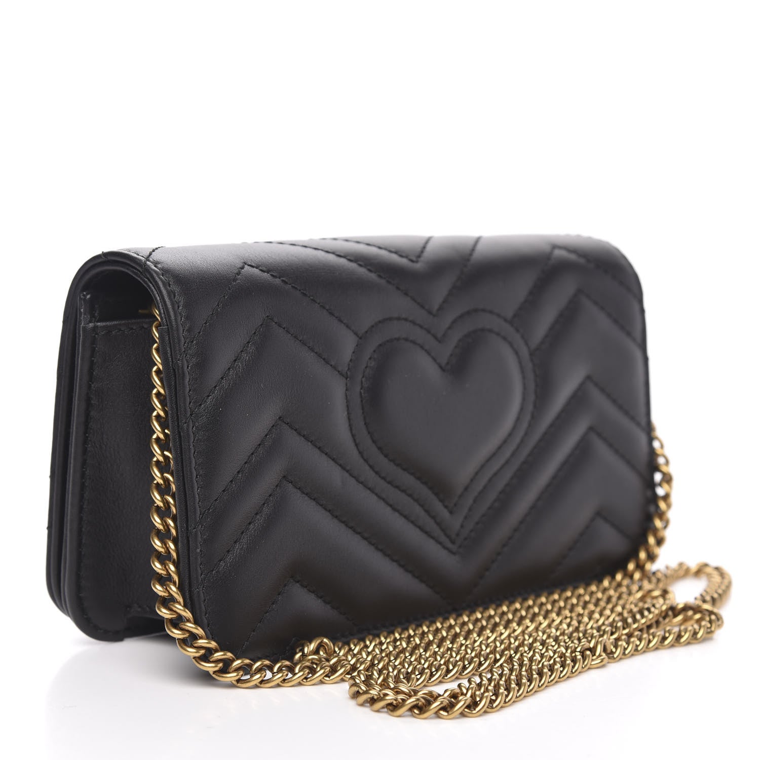 Gucci Calfskin Matelasse GG Marmont Mini Bag Black 3 of 13