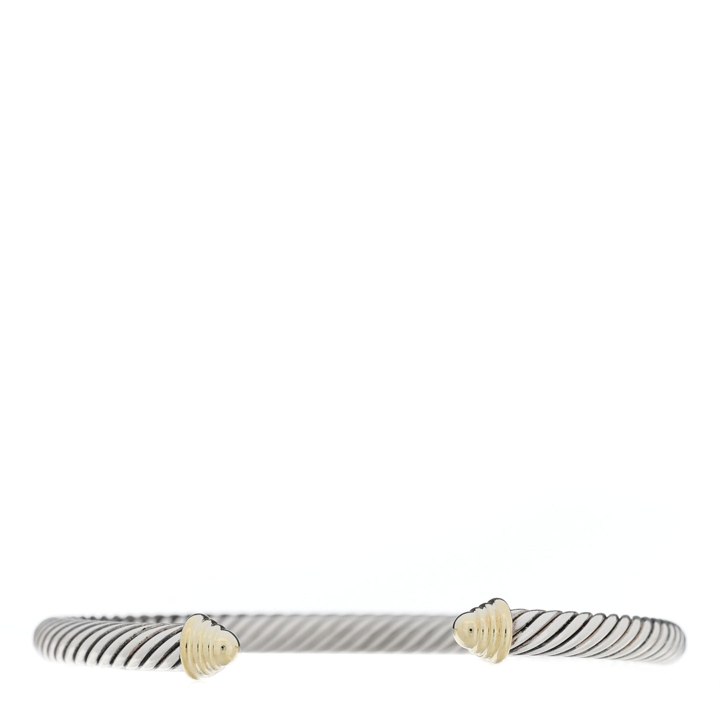 Sterling Silver 14K Yellow Gold 5mm Cable Classics Bracelet