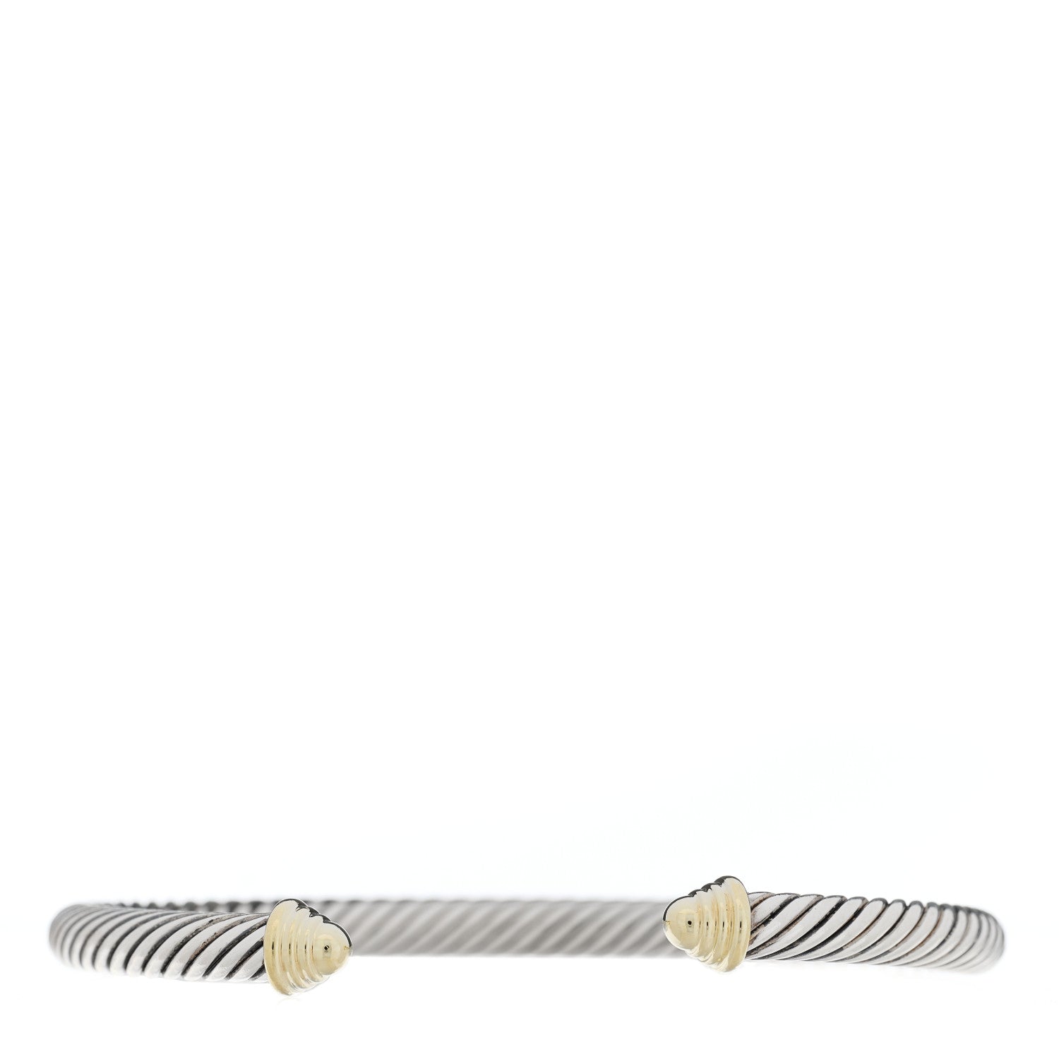 David Yurman Sterling Silver 14K Yellow Gold 5mm Cable Classics Bracelet 1 of 3