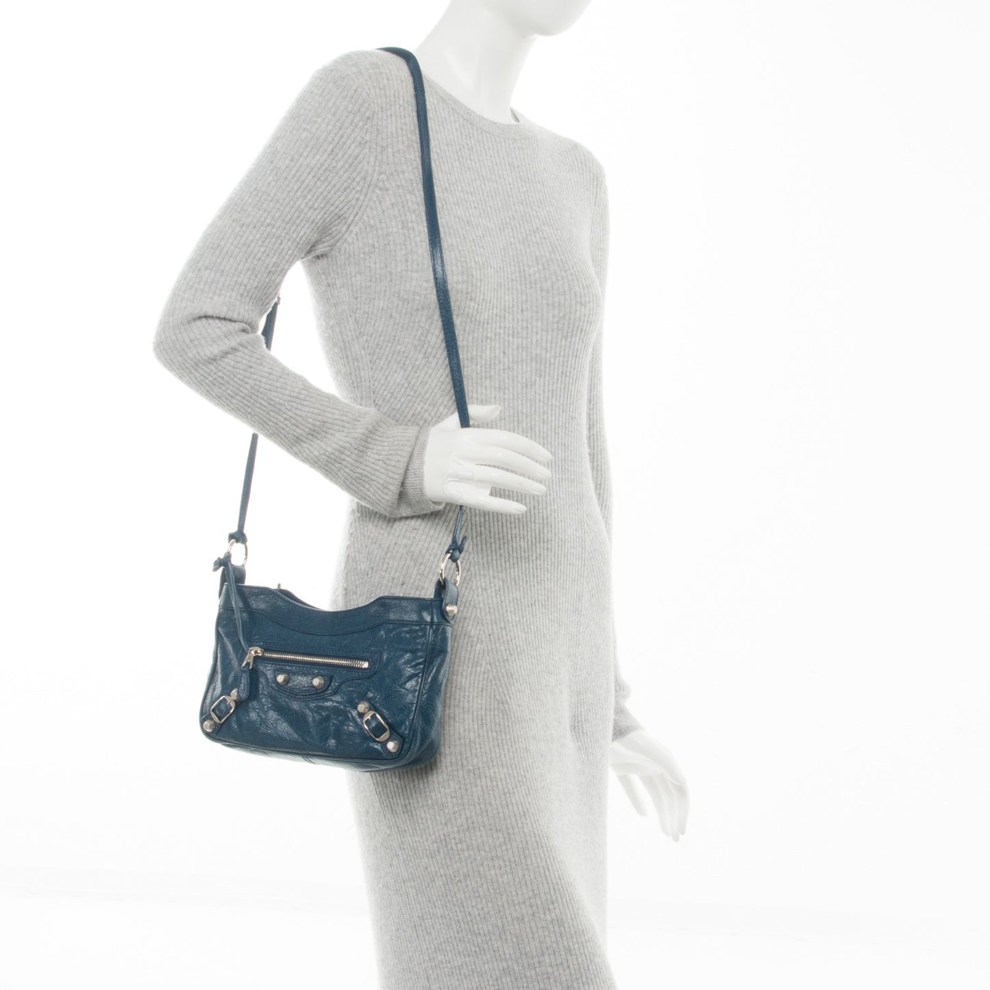 Agneau Giant 12 Silver Hardware Hip Bleu Mineral