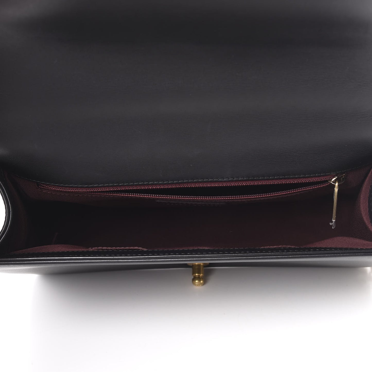 Calfskin Caviar Suede Chevron New Medium Boy Flap Black
