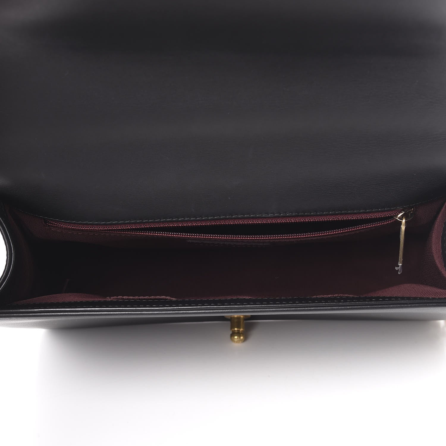 Chanel Calfskin Caviar Suede Chevron New Medium Boy Flap Black 5 of 12