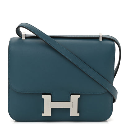 Hermes Swift Constance Verso 18 Colvert Bleu Lin 1 of 10