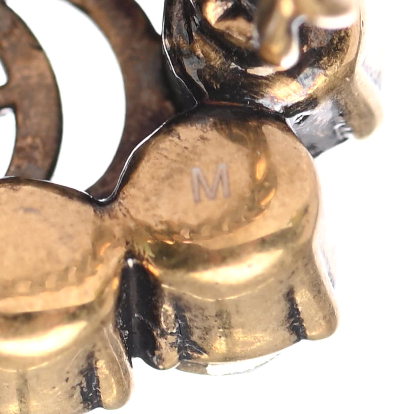 Metal Crystal Marmont Ring M Aged Gold