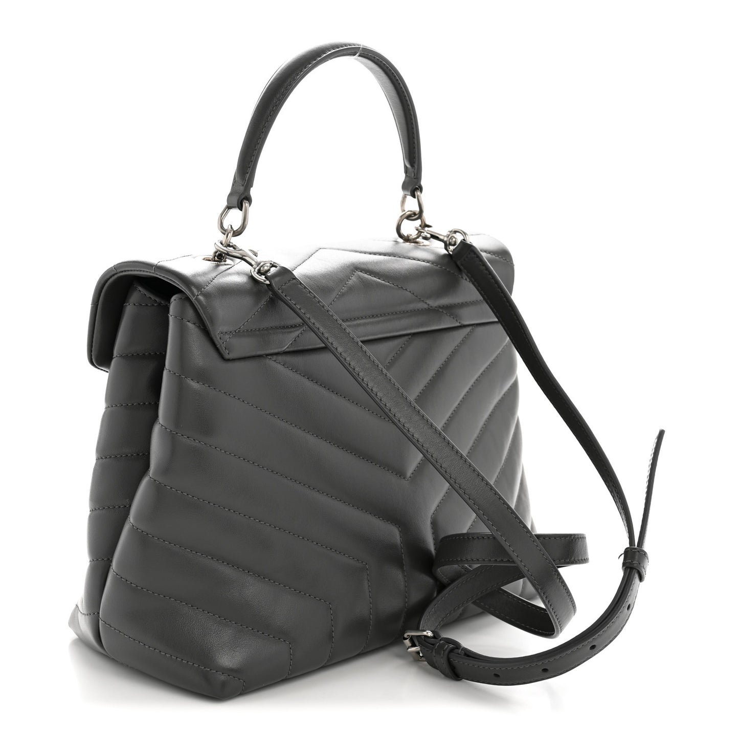 Calfskin Y Quilted Monogram Medium LouLou Satchel Storm