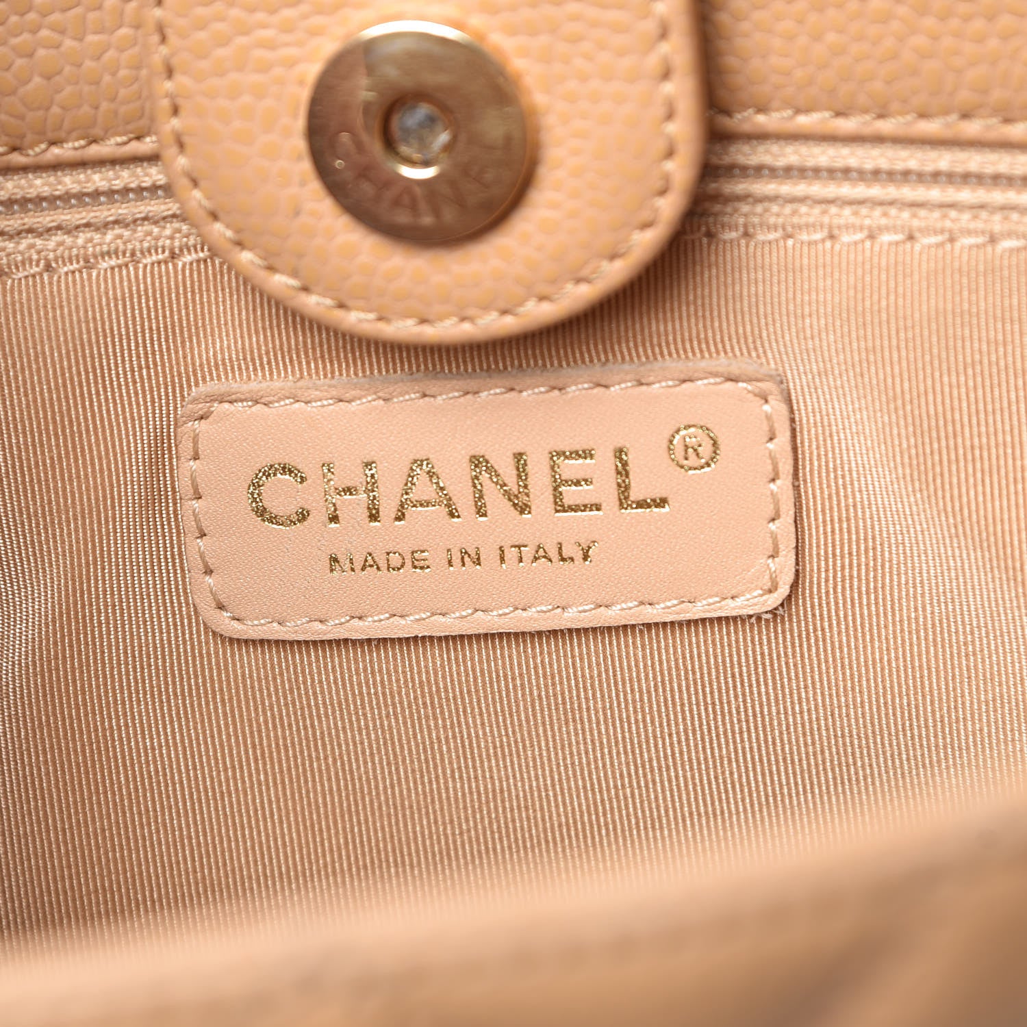 Chanel Caviar Quilted Petit Shopping Tote PST Dark Beige 5 of 13
