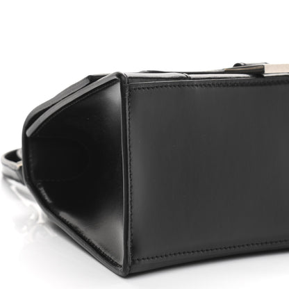 Balenciaga Shiny Box Calfskin Graffiti Logo Small Hourglass Top Handle Bag Black Silver 9 of 10