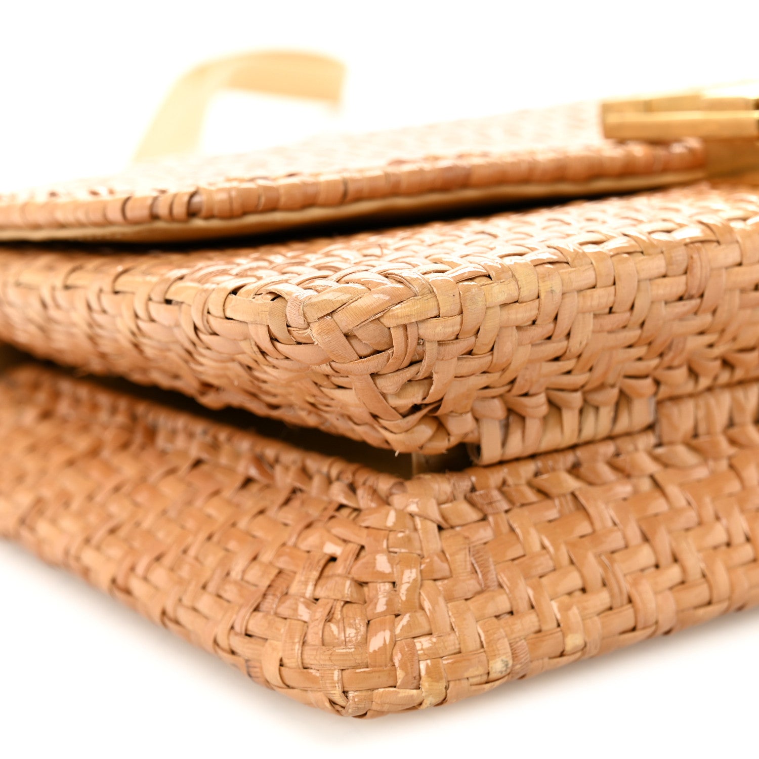 Saint Laurent Wicker Carre Satchel Beige 8 of 15