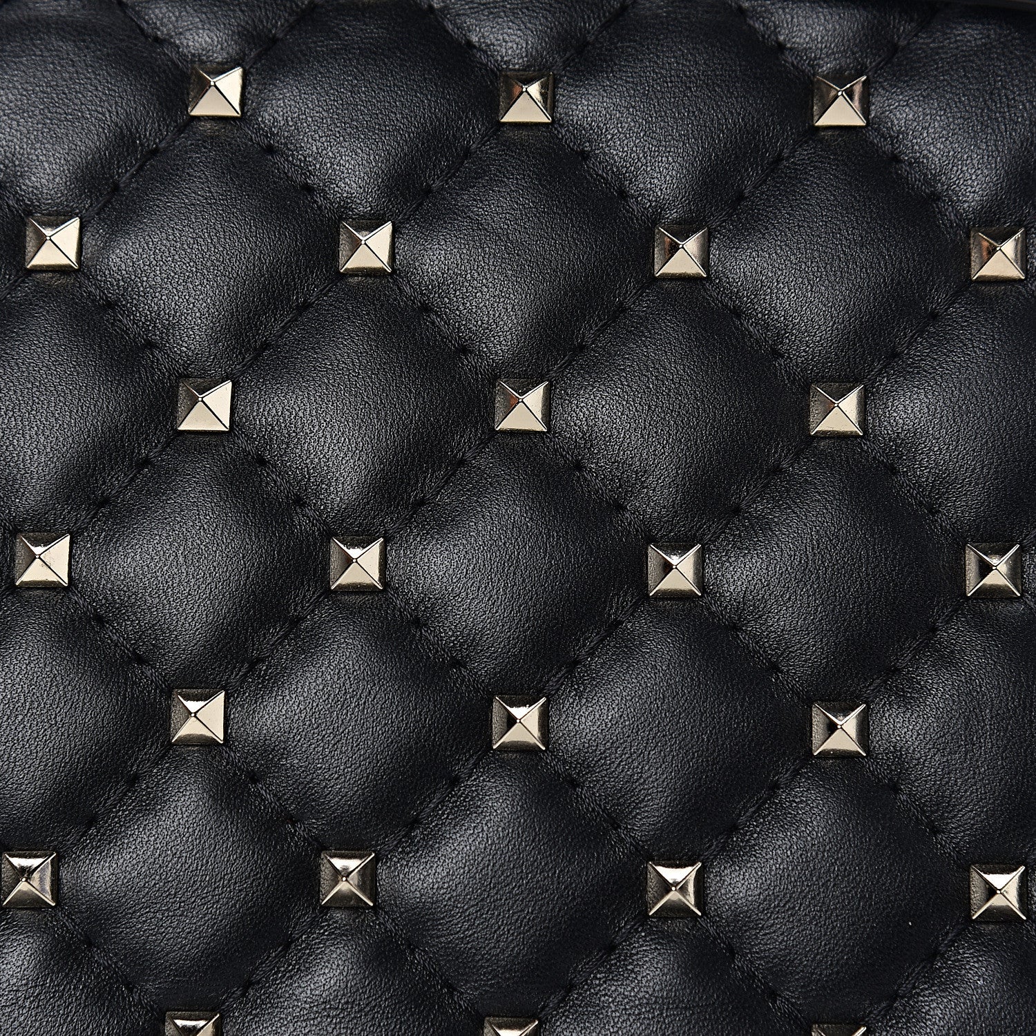 Valentino Garavani Lambskin VLTN Print Medium Rockstud Spike Shoulder Bag Black 14 of 16