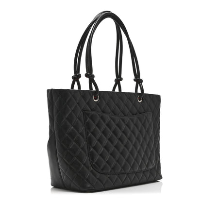 Chanel Calfskin Quilted Large Cambon Tote Black 3 of 10
