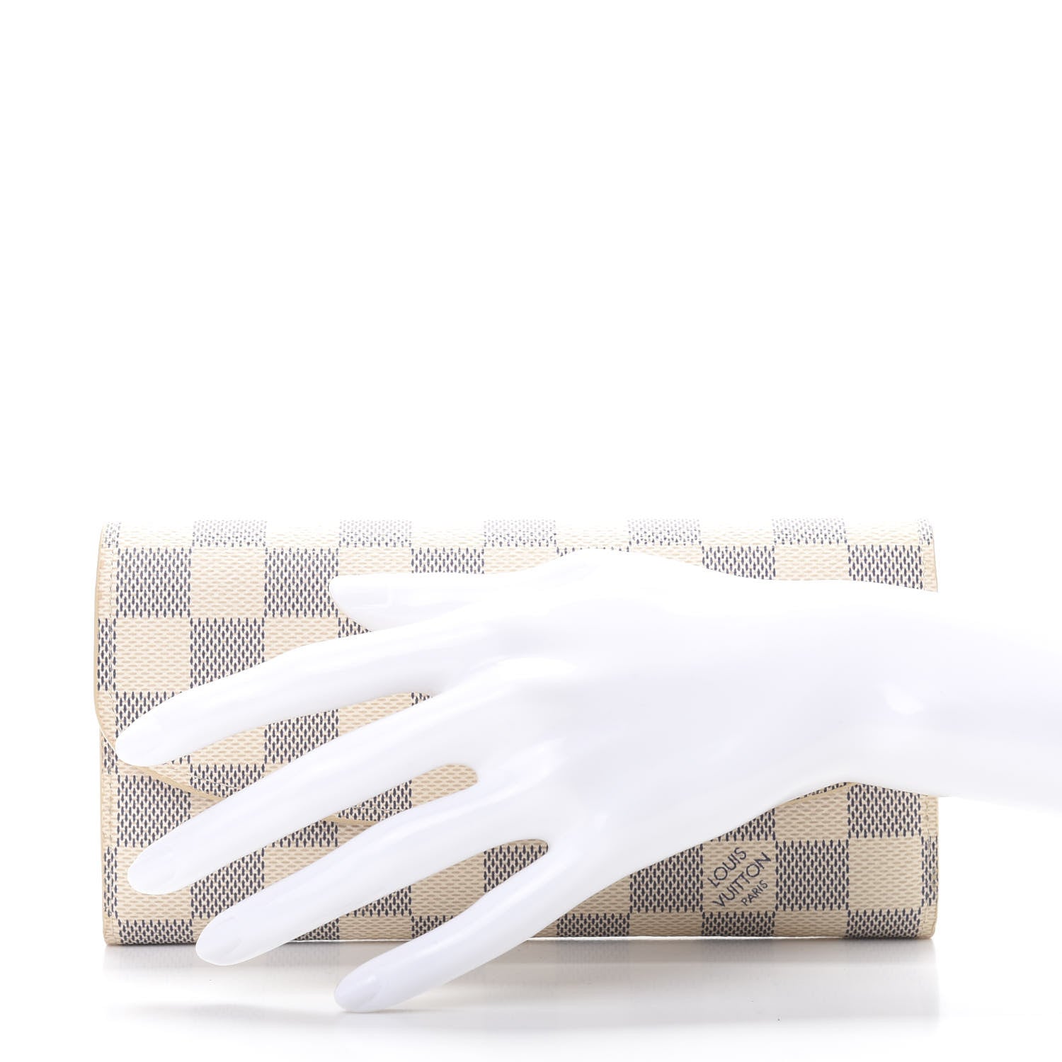 Louis Vuitton Damier Azur Emilie Wallet Rose Ballerine 2 of 8