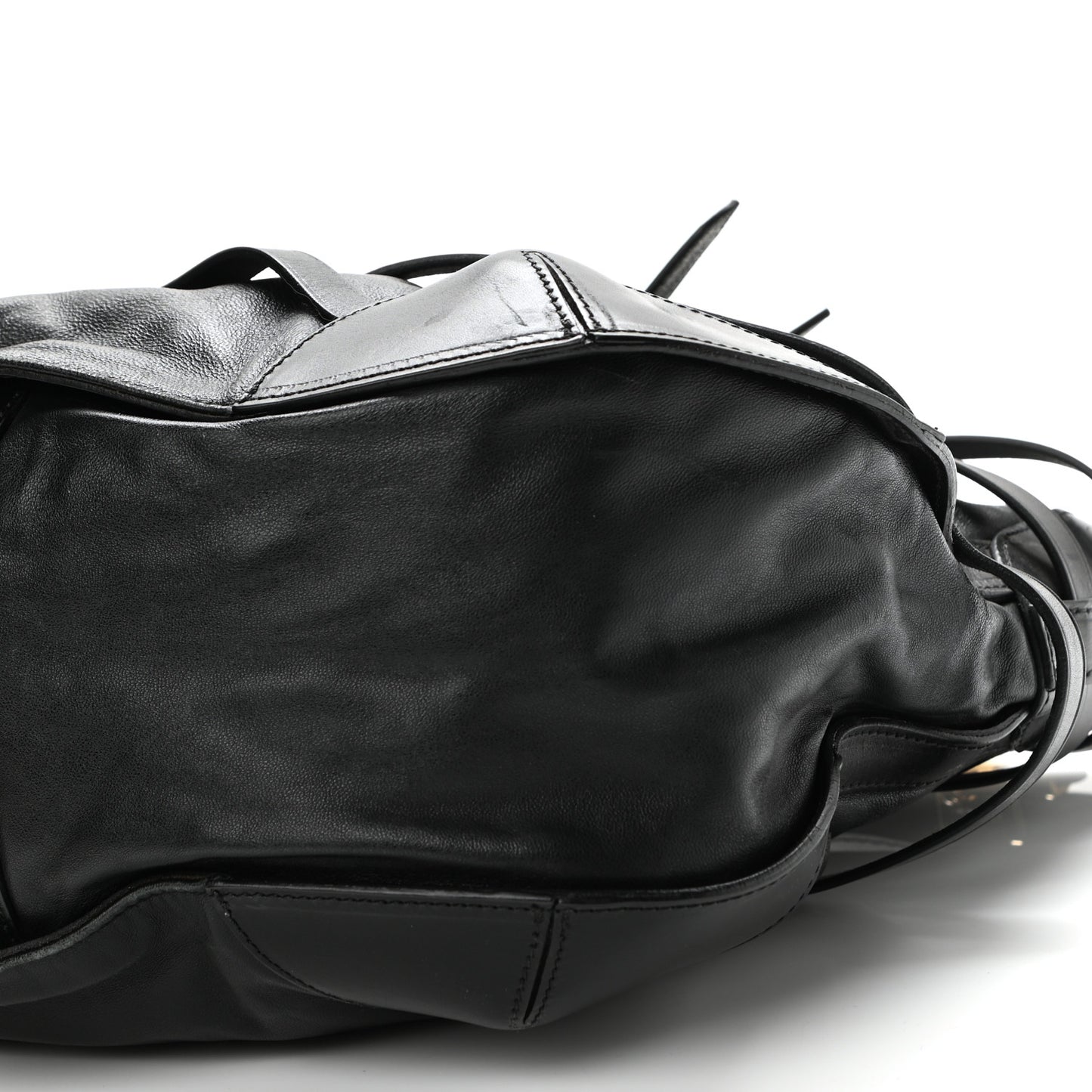 Lambskin Bridle Calfskin Small Dutton Hobo Black