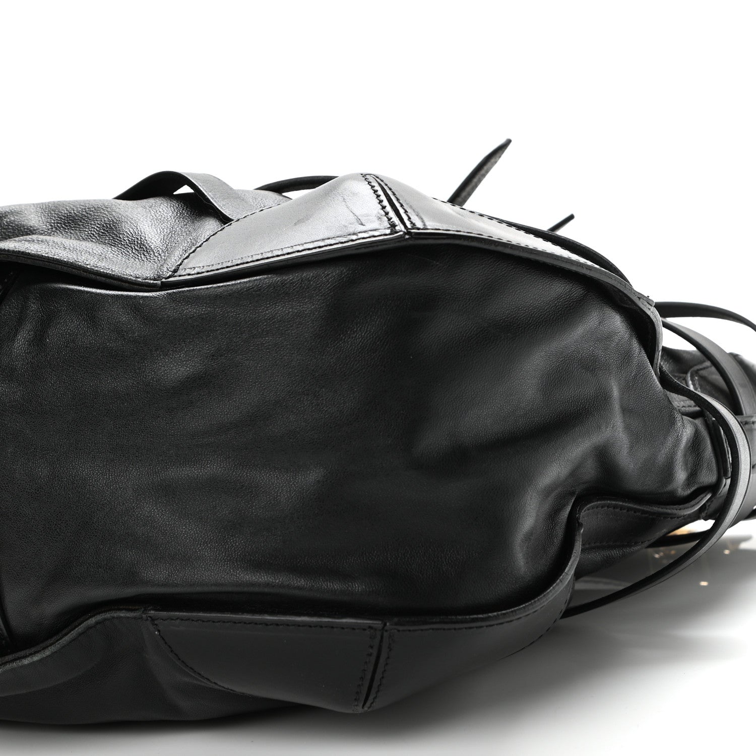Burberry Lambskin Bridle Calfskin Small Dutton Hobo Black 9 of 14