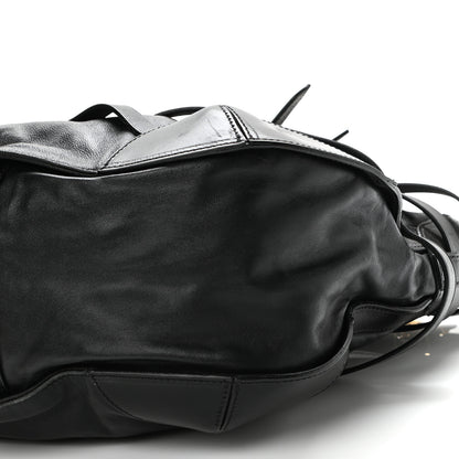 Burberry Lambskin Bridle Calfskin Small Dutton Hobo Black 9 of 14