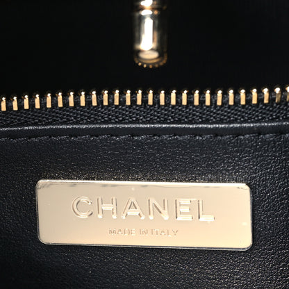 Chanel Patent Calfskin Quilted Mini 31 Shopping Bag Burgundy Black 6 of 9