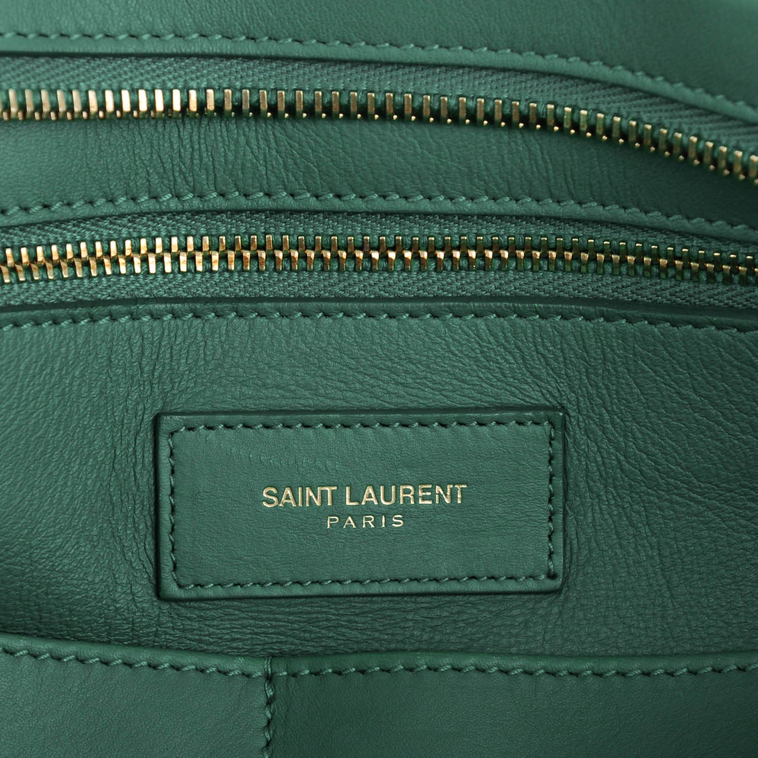 Saint Laurent Calfskin Medium Classic Y Cabas Green 6 of 6