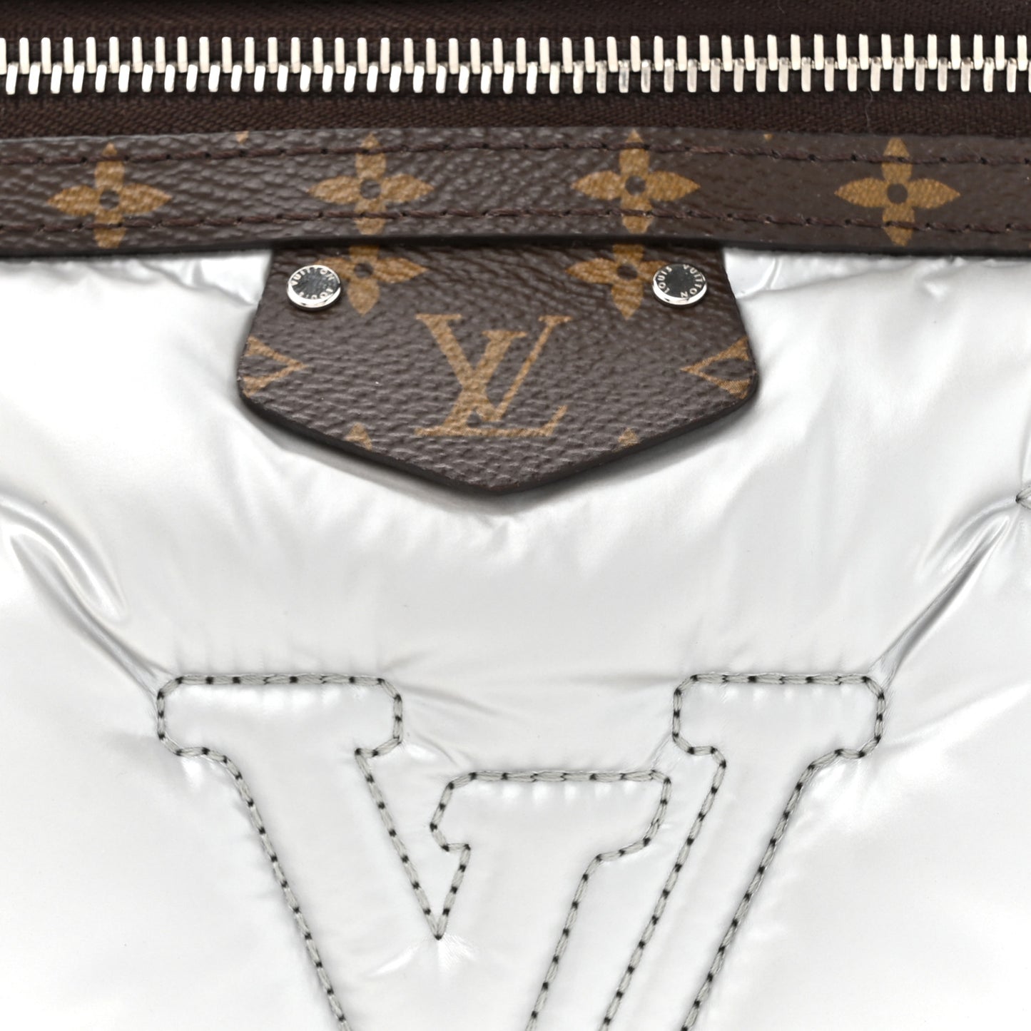 Econyl Monogram Pillow BumBag Silver