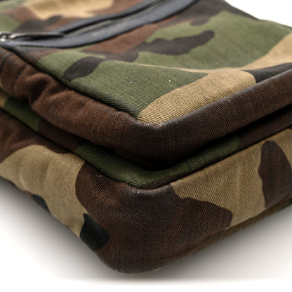 Saint Laurent Canvas Calfskin Camouflage Sid Messenger Bag Green 9 of 10