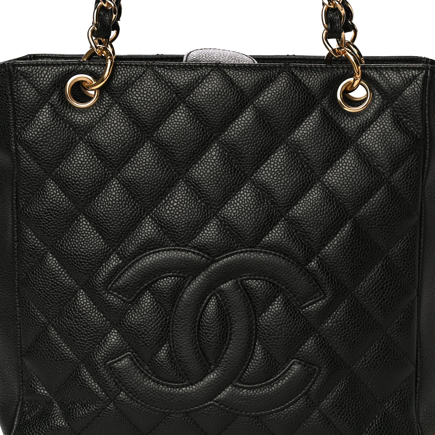 Chanel Caviar Quilted Petit Shopping Tote PST Black 8 of 19