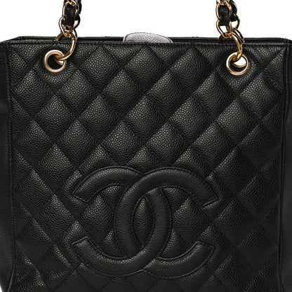 Chanel Caviar Quilted Petit Shopping Tote PST Black 8 of 19