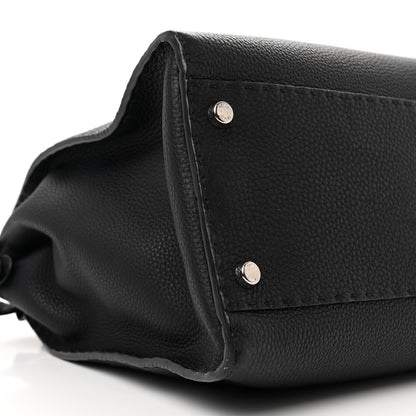 Fendi Cuoio Romano Selleria Bi-Color Large Peekaboo Iconic Satchel Black Mou 9 of 11
