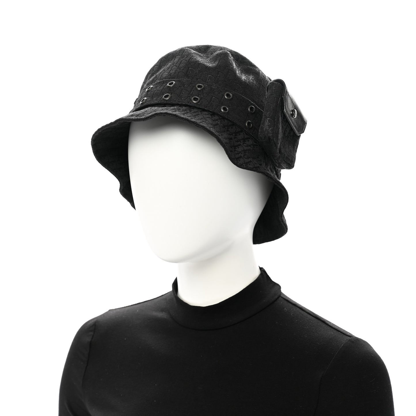 Polyester Cotton Monogram Trotter Bucket Hat 58 Black