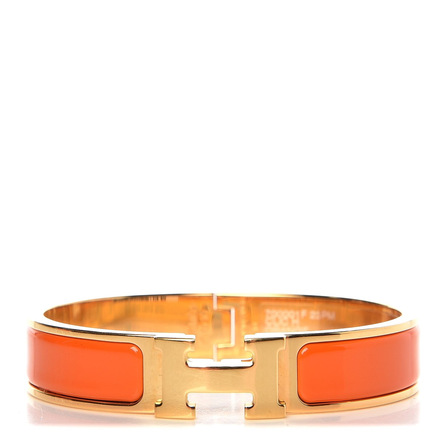 Enamel Narrow Clic Clac H Bracelet PM Orange