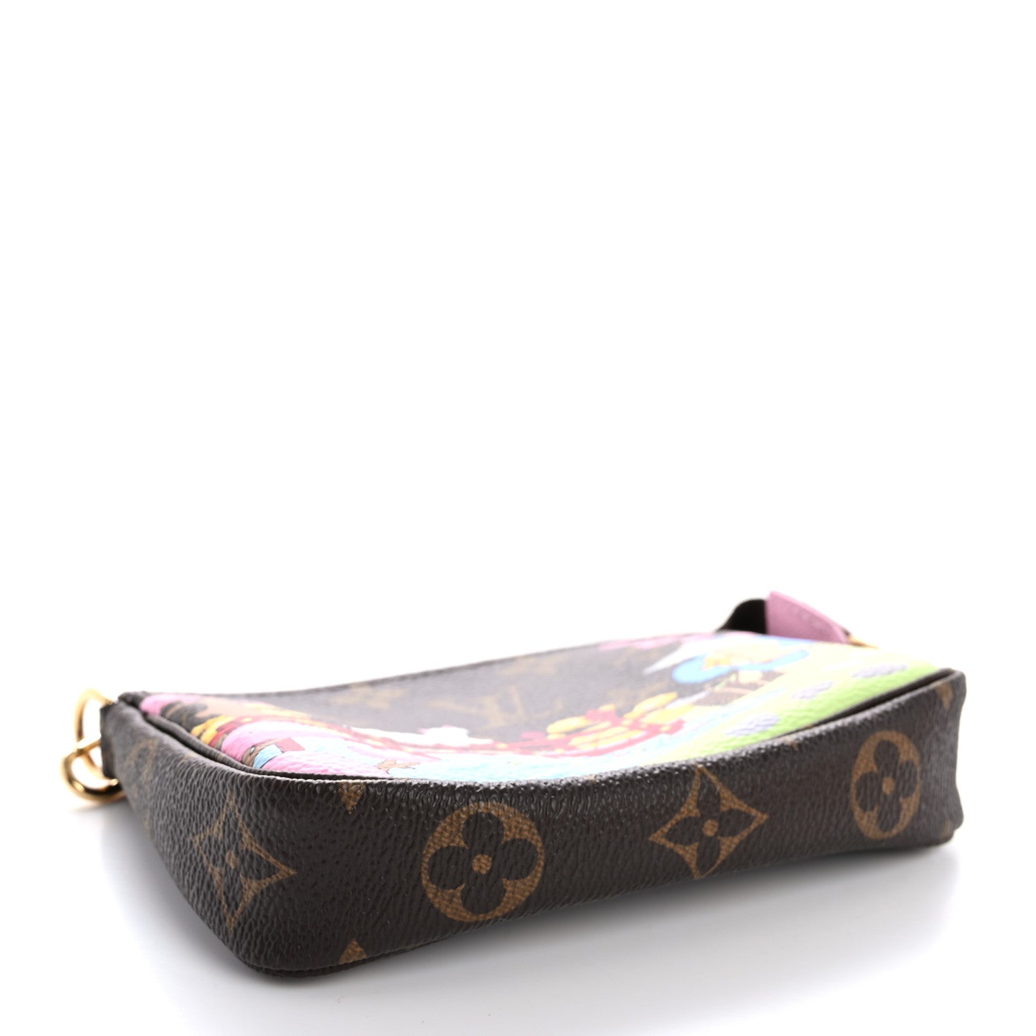 Louis Vuitton Monogram 2021 Christmas Animation Japanese Garden Mini Pochette Accessories Wisteria Pink 4 of 11