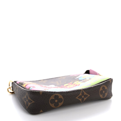 Louis Vuitton Monogram 2021 Christmas Animation Japanese Garden Mini Pochette Accessories Wisteria Pink 4 of 11