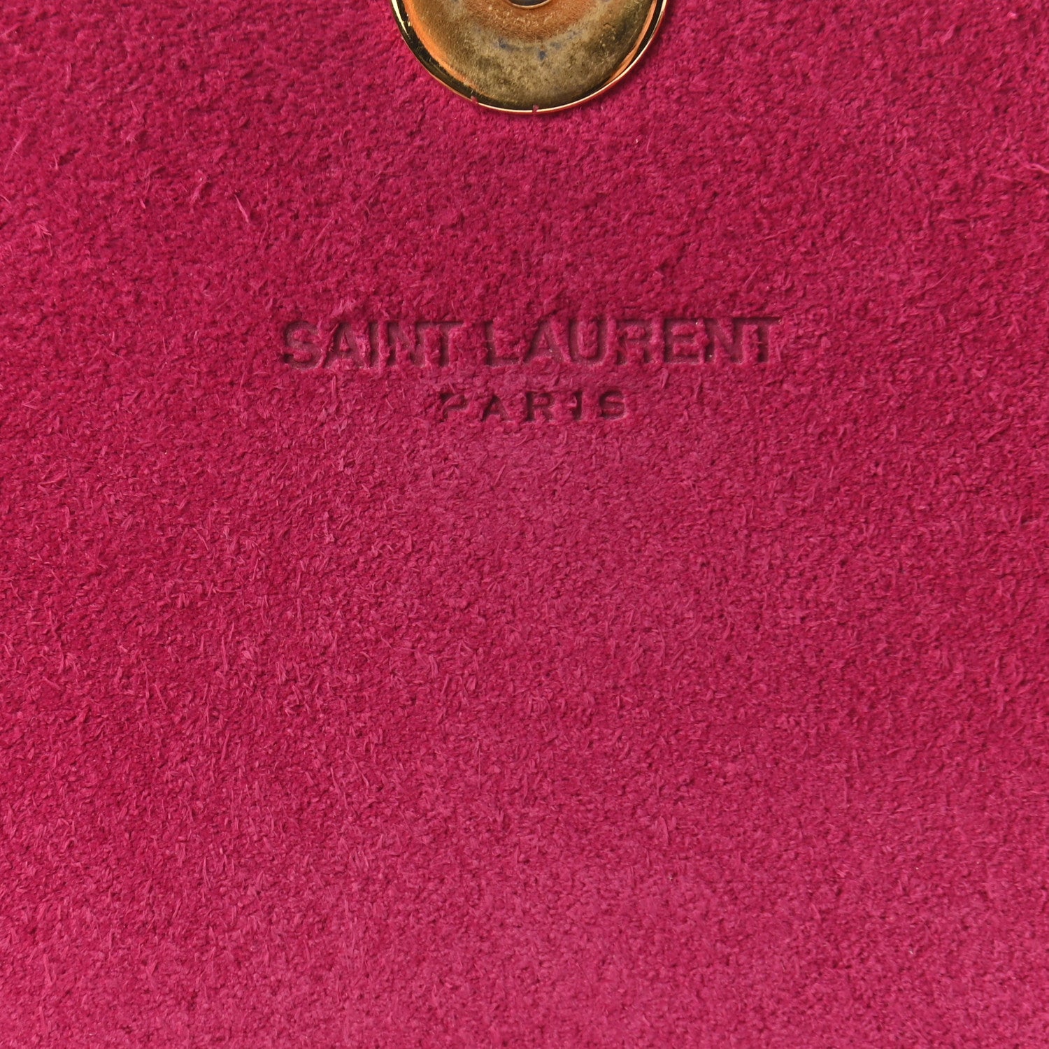 Saint Laurent Calfskin Classic Monogram Cassandre Clutch Lipstick Fuchsia 5 of 7