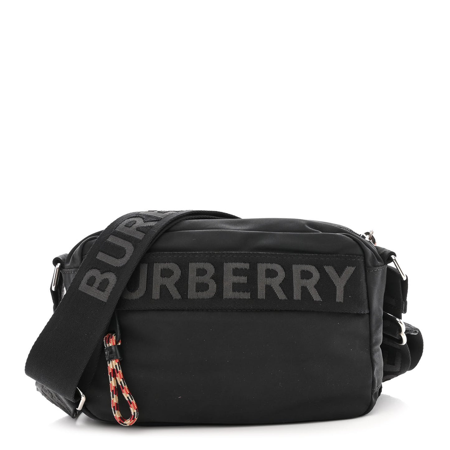 Nylon Logo Detail Crossbody Bag Black