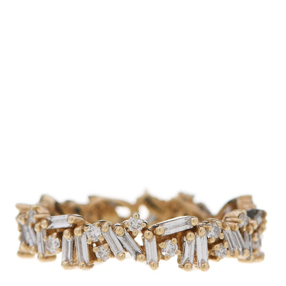 Suzanne Kalan 18K Yellow Gold Diamond Fireworks Icon Eternity Ring 51 5.75 3 of 5