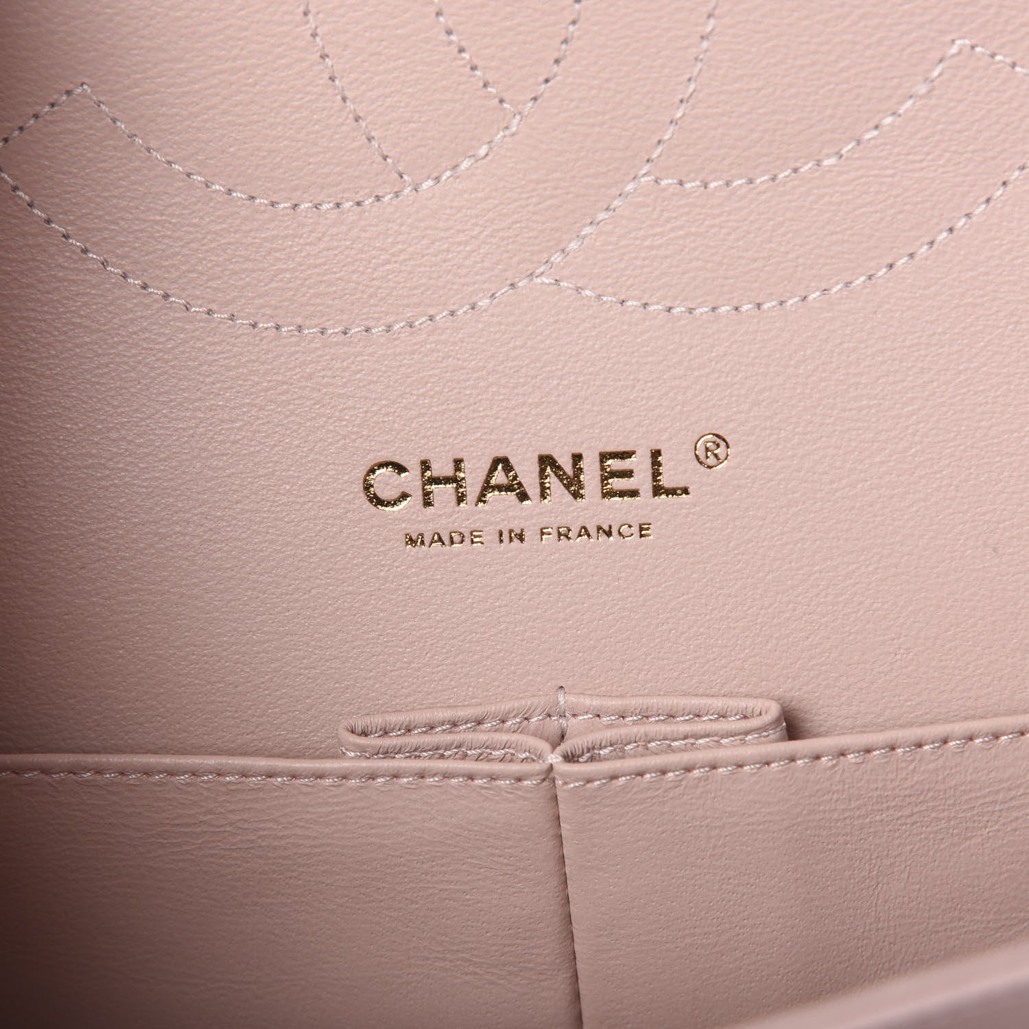 Chanel Calfskin Chevron Quilted Jumbo Double Flap Light Pink 5 of 10