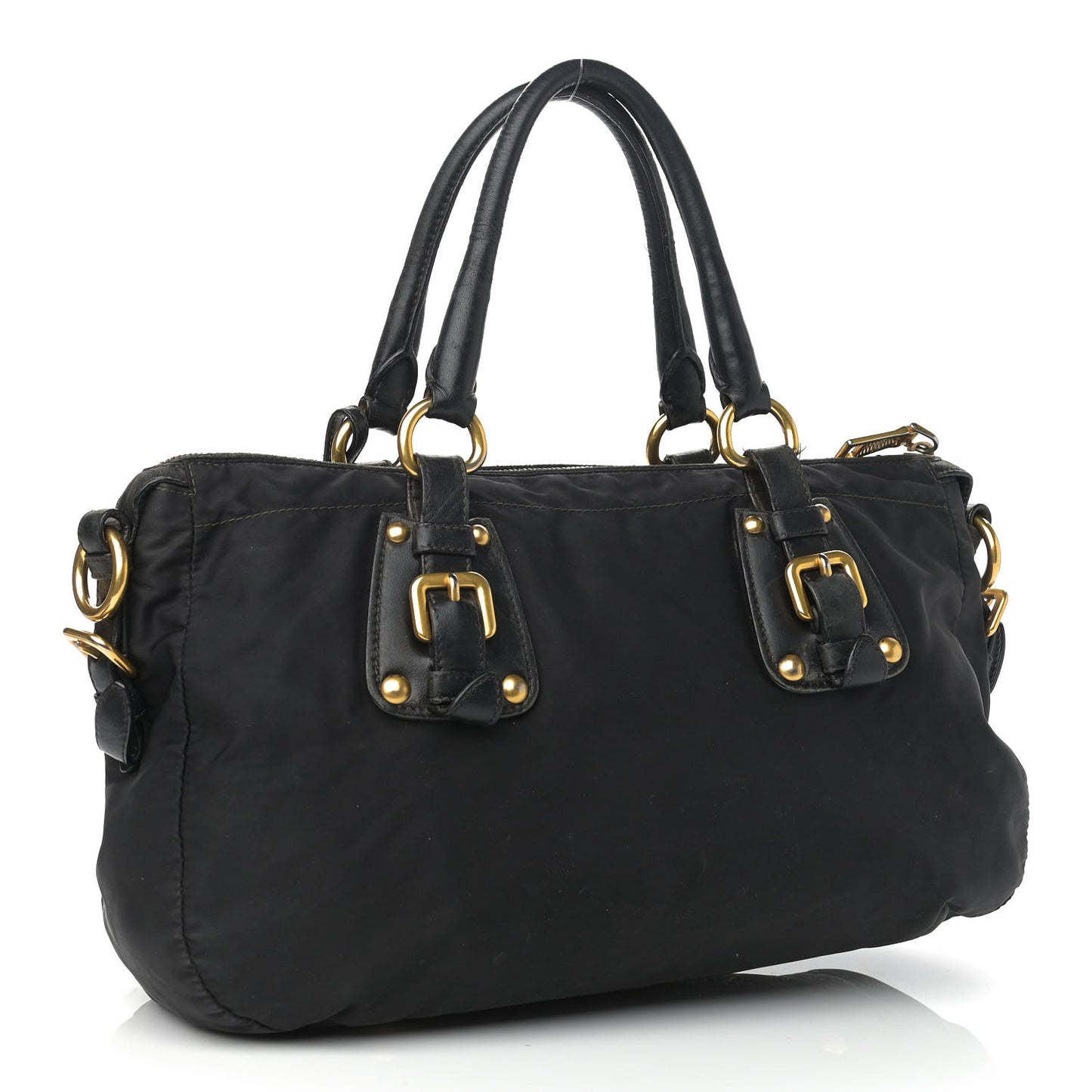 Tessuto Nylon Jacquard Logo Tote Black