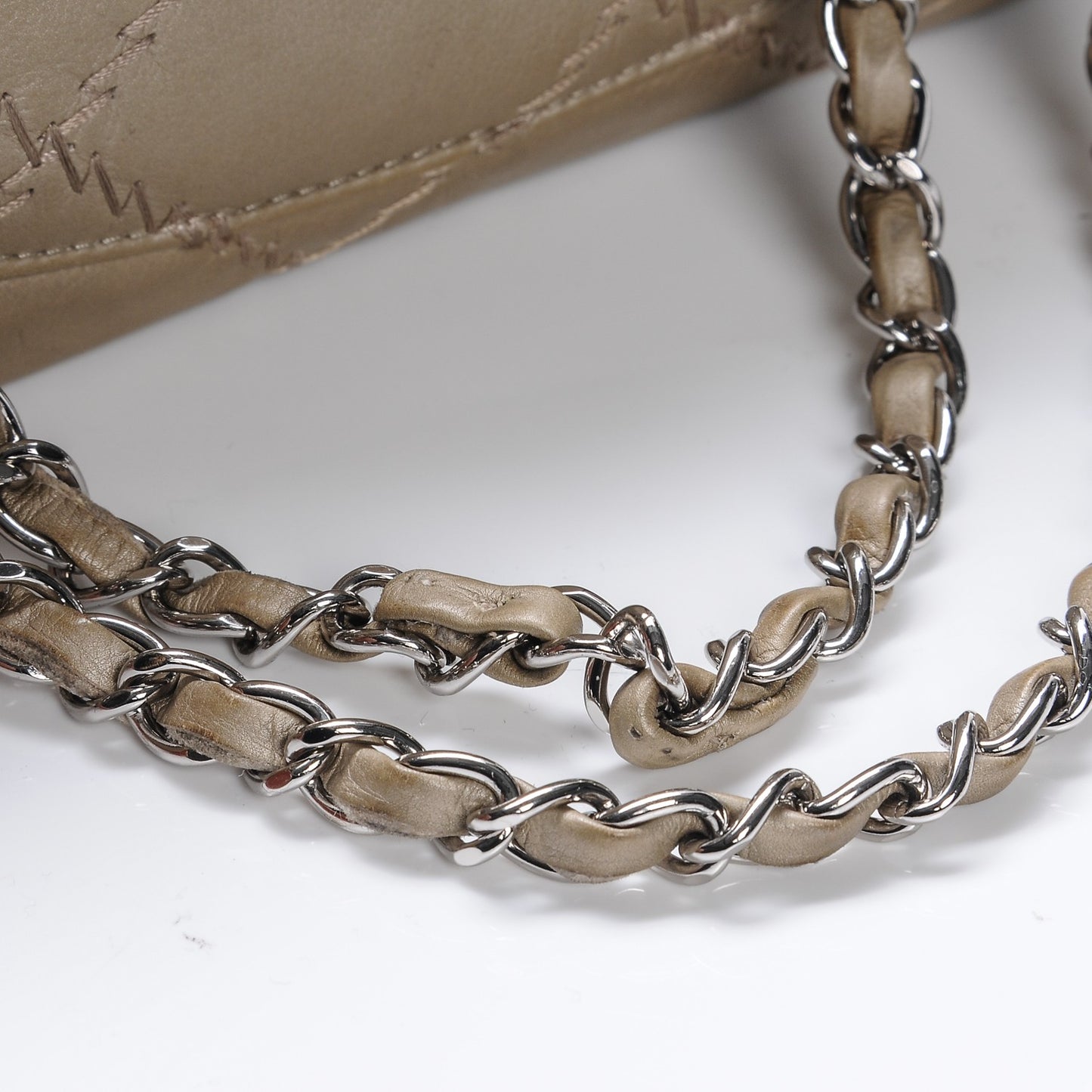 Calfskin Ultimate Stitch Flap Gold