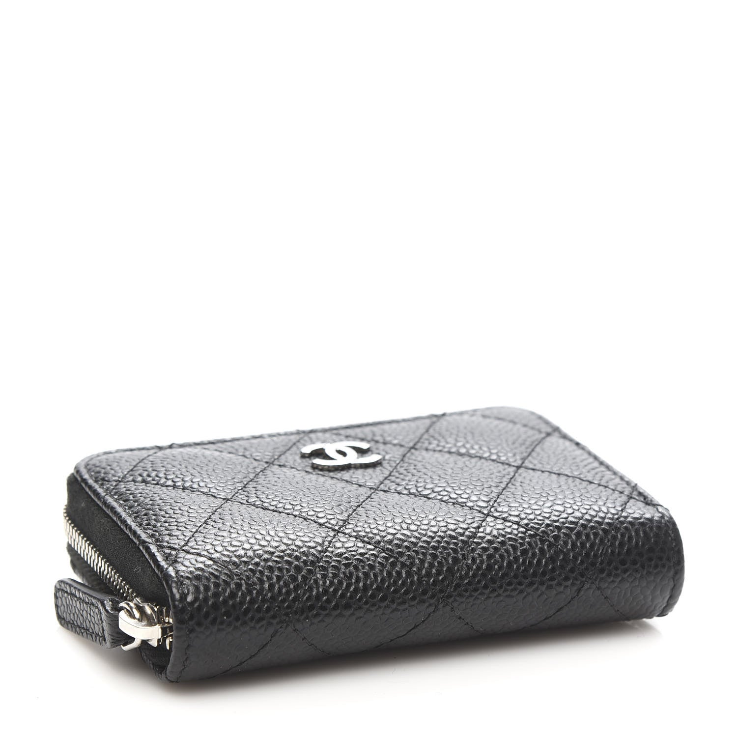 Chanel Caviar Quilted Zip Coin Purse Black 4 of 8